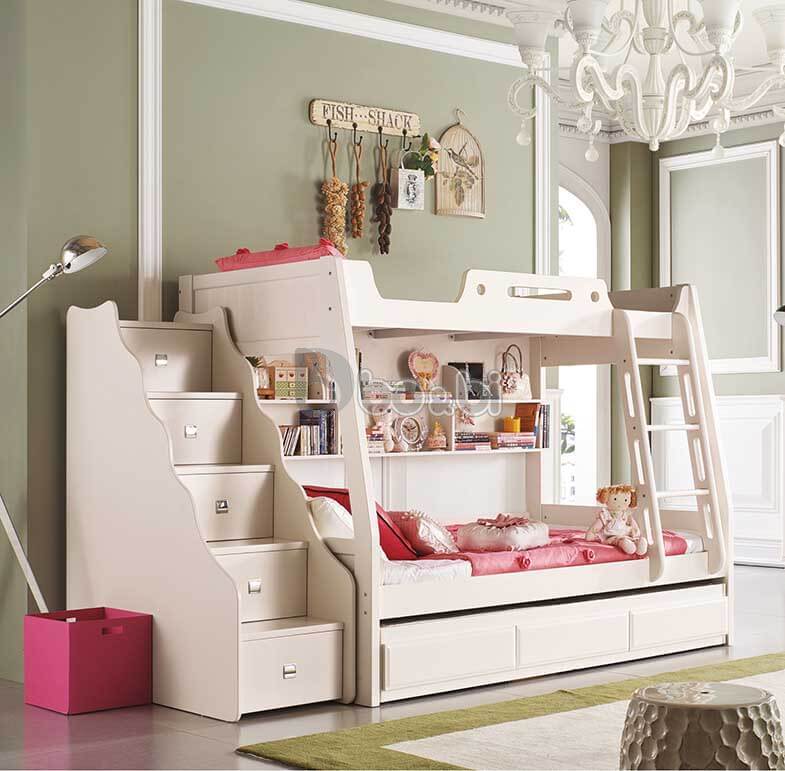 Giường tầng cho bé gái thiết kế đa năng BBJYA-06GT-1