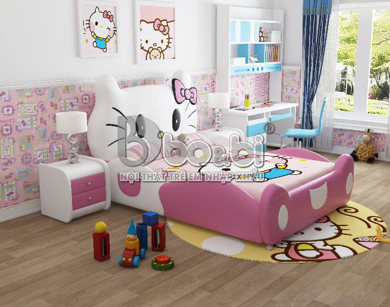 Bộ phòng ngủ cho bé hình Hello Kitty xinh xắn BBBABY12 1