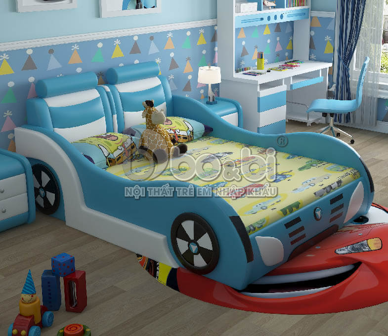 Bộ phòng ngủ hình ô tô cá tính cho bé trai BBBABY07-2