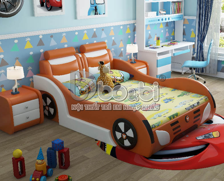 Bộ phòng ngủ ô tô dễ thương cho bé trai BBBABY04-2