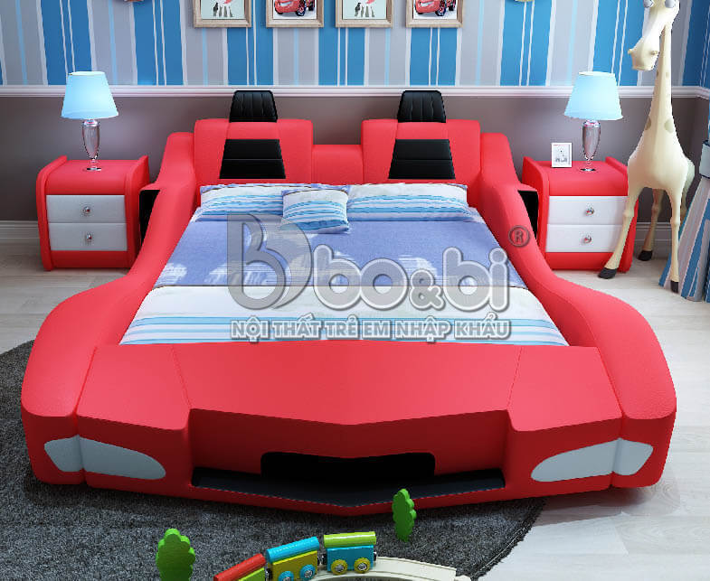 Giường ngủ hình ô tô siêu hot cho bé trai BBBABY08G - 1