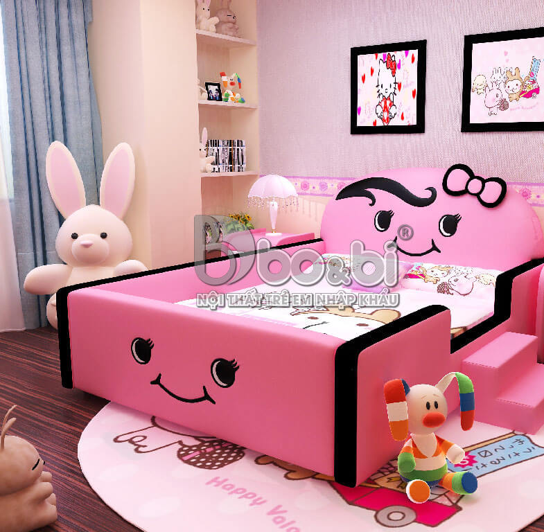 Phòng ngủ đồng bộ cho bé gái sắc hồng rực rỡ BBBABY13 1