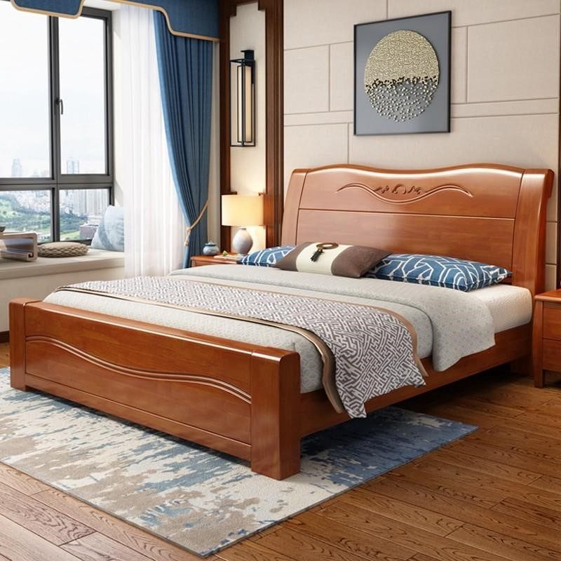 Giường ngủ đẹp từ gỗ xoan đào