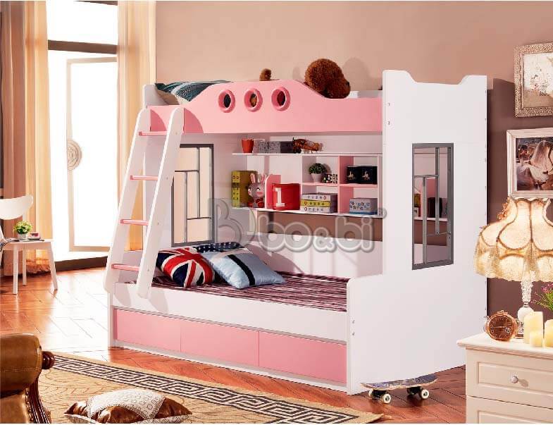 Giường ngủ công chúa màu hồng dễ thương BBLSL0703GN-3