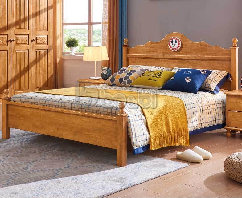 Giường ngủ cho bé trai gỗ tự nhiên sang trọng BBJY230GN-1