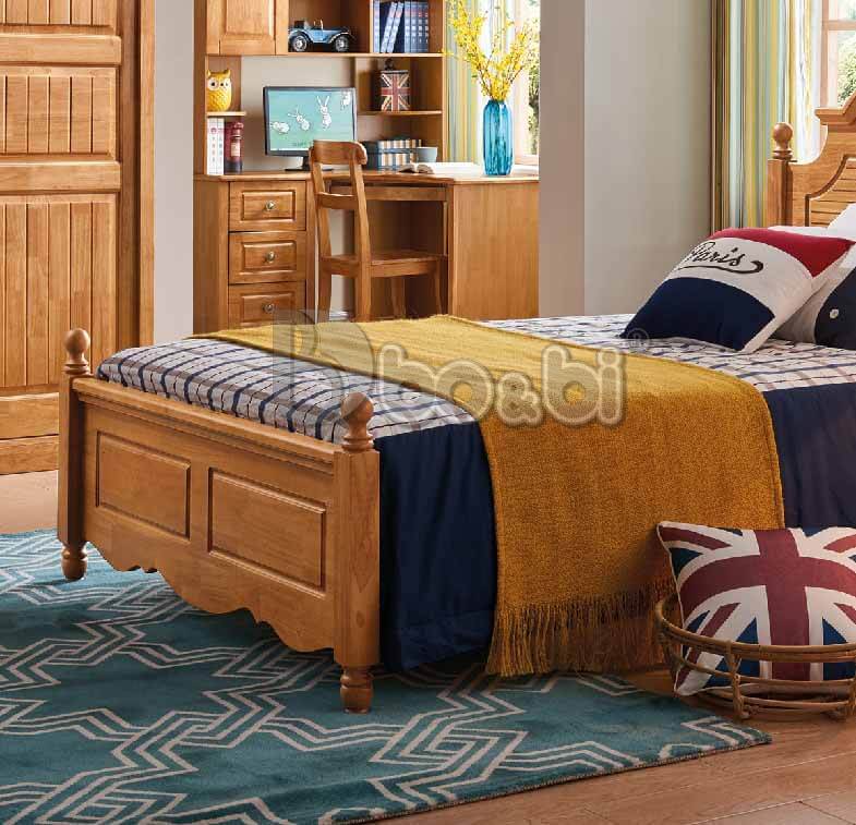 Giường ngủ trẻ em gỗ tự nhiên cao cấp BBJY211GN-2