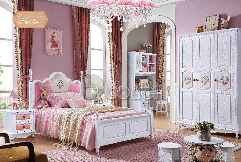 Phòng ngủ trẻ em cao cấp cho bé gái BBJY606-1
