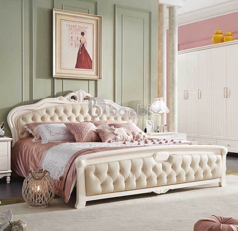Giường ngủ công chúa cho bé gái kiểu dáng điệu đà BBJY871GN-3