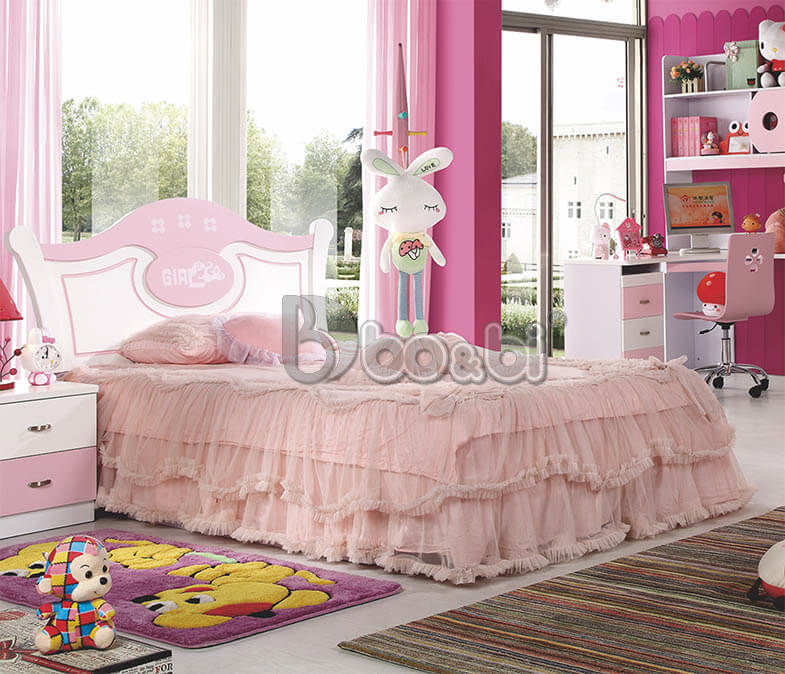 Giường ngủ màu hồng cho bé gái – lựa chọn hoàn mỹ cho phòng siêu xinh ảnh 5