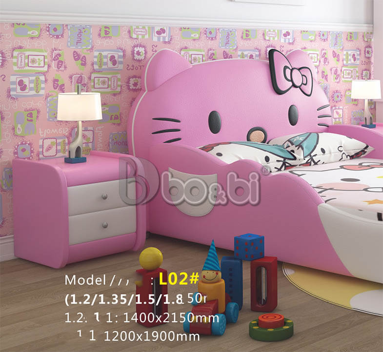 Giường ngủ công chúa sắc hồng dễ thương BB BABY L-02GN-2