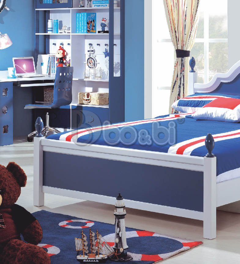 Giường ng-3ủ cho bé trai phong cách Địa Trung Hải BB BABY E817GN