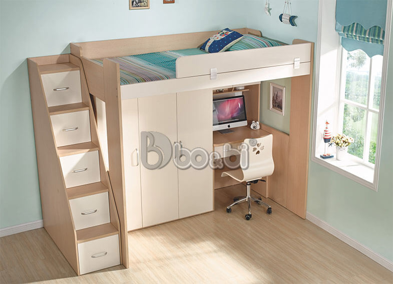 Giường tầng cho bé trai thiết kế thông minh BB BABY G08GT-3