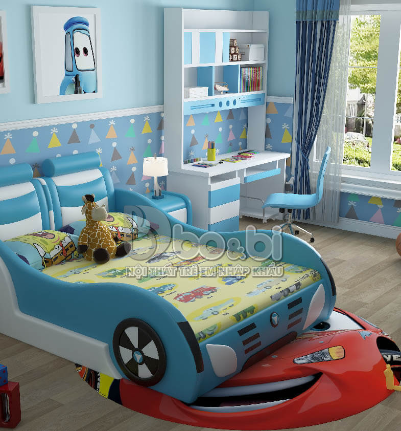 Bộ phòng ngủ hình ô tô cá tính cho bé trai BBBABY07-3