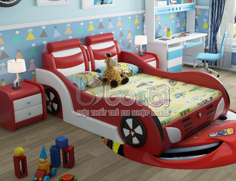 Bộ phòng ngủ hình ô tô cá tính cho bé trai BBBABY07-5