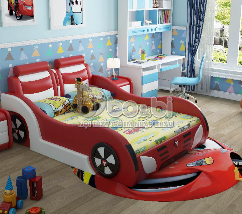 Bộ phòng ngủ hình ô tô cá tính cho bé trai BBBABY07-6