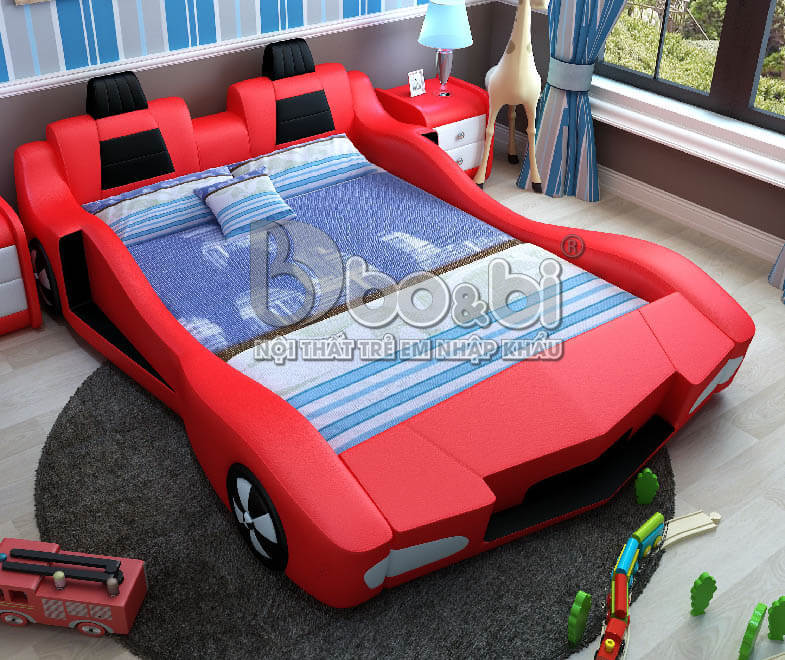 Giường ngủ hình ô tô siêu hot cho bé trai BBBABY08G - 2