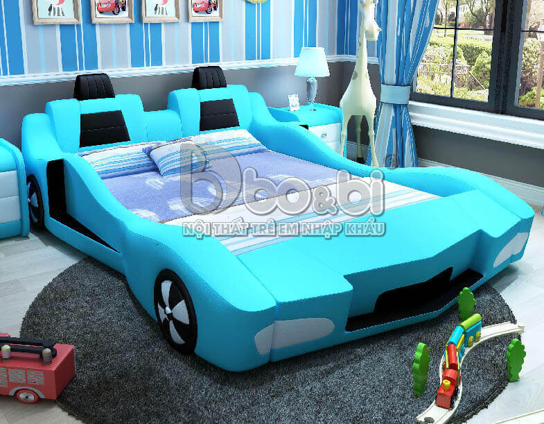 Giường ngủ hình ô tô siêu hot cho bé trai BBBABY08G - 4