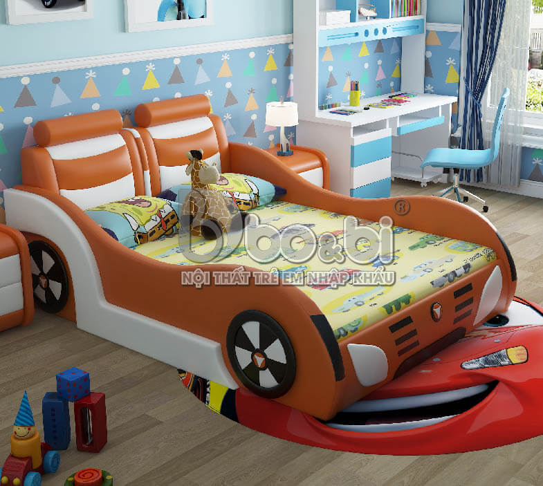 Giường ngủ ô tô dễ thương cho bé trai BBBABY04-1