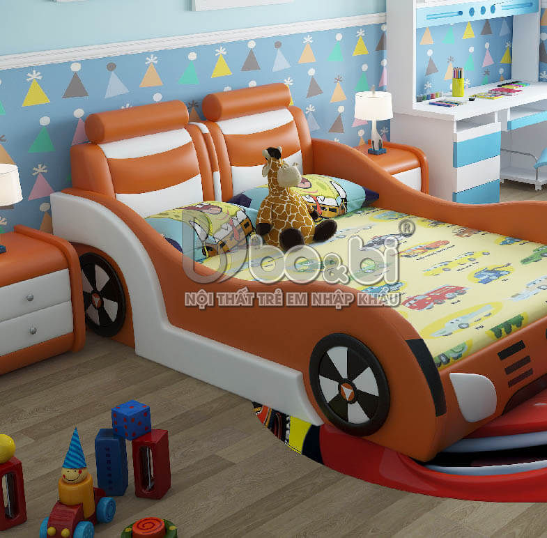 Giường ngủ ô tô dễ thương cho bé trai BBBABY04-2