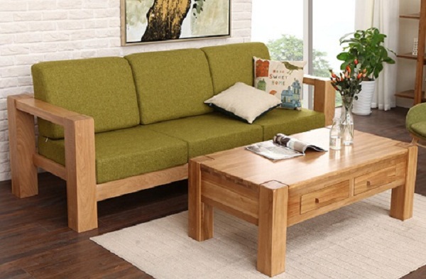 Mẫu ghế sofa gỗ Sồi