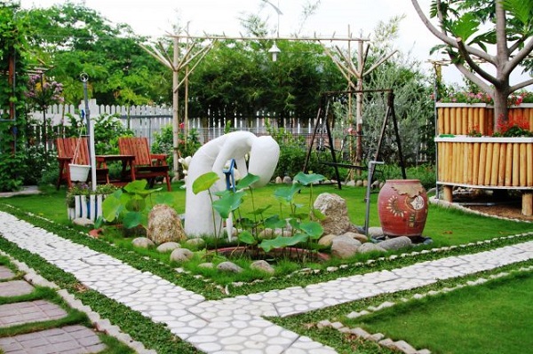 28 Mẫu thiết kế sân vườn nhà vườn đẹp như mơ
