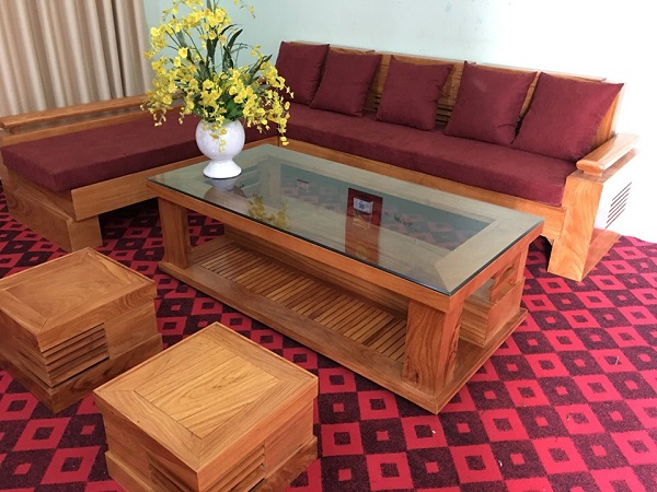 Mẫu bàn ghế sofa đẹp gỗ hương