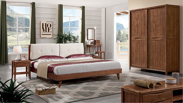 Mẫu giường ngủ gỗ đẹp kiểu dáng đồng quê mỹ
