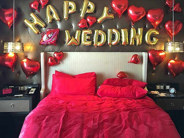 Tiết chế gam màu đỏ khi trang trí phòng cưới