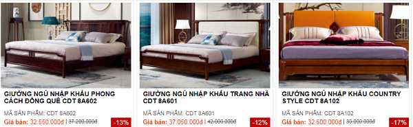 Mẫu giường gỗ công nghiệp giá trên 30 triệu