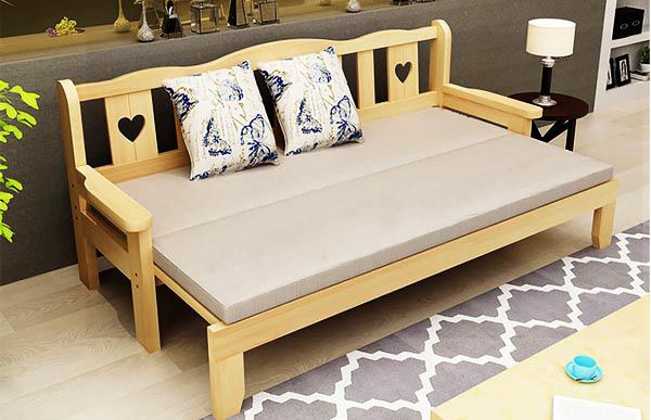 Ghế giường gỗ 2 trong 1 – Mẫu 1