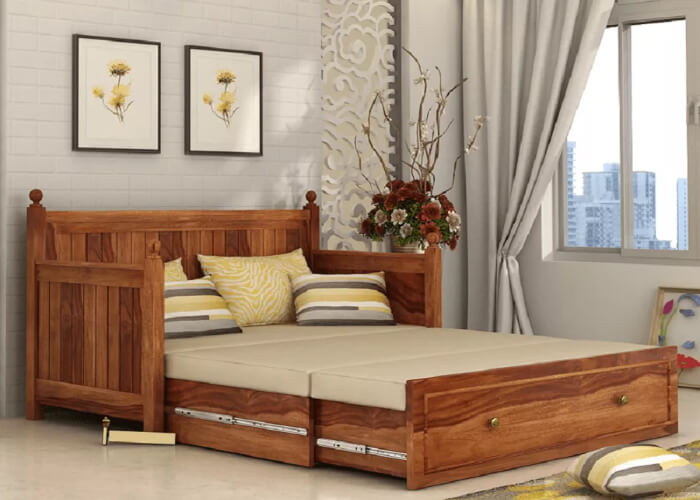 Ghế giường gỗ 2 trong 1 – Mẫu 4