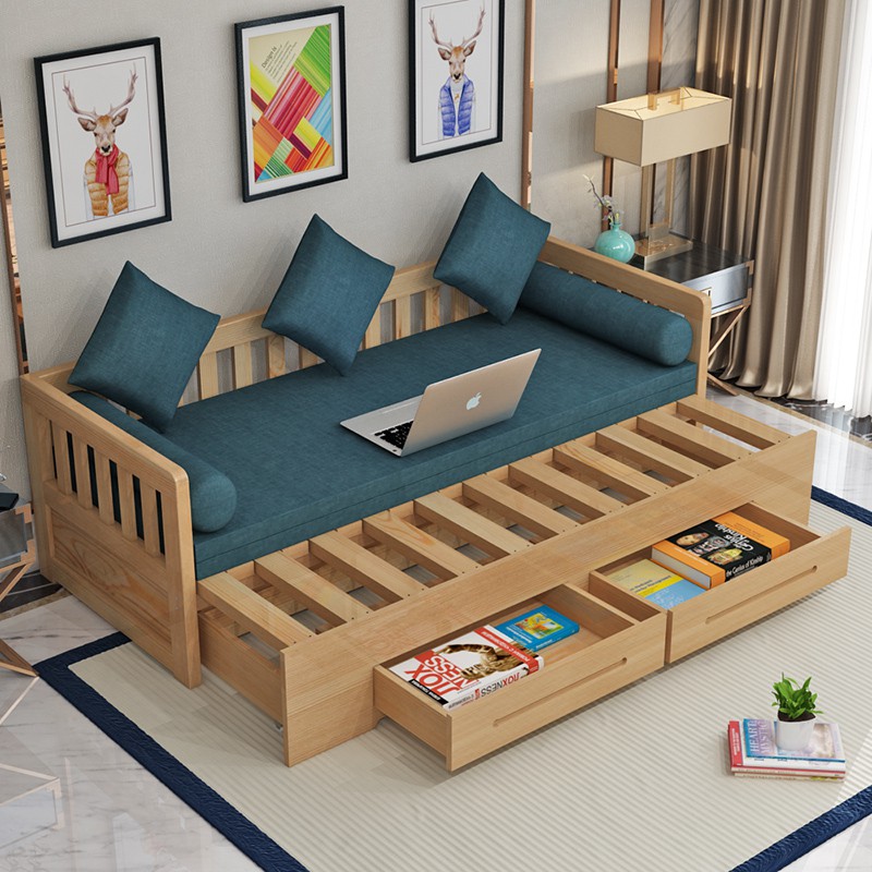 Ghế giường gỗ 2 trong 1 – Mẫu 5