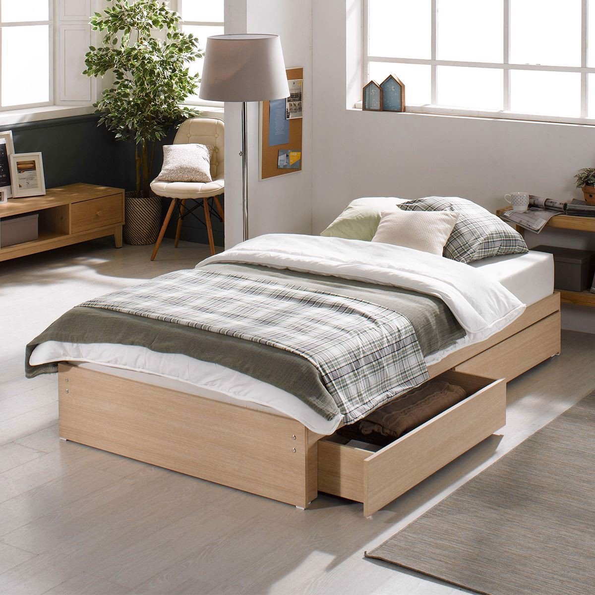 Về chất liệu sản xuất của giường gỗ đơn
