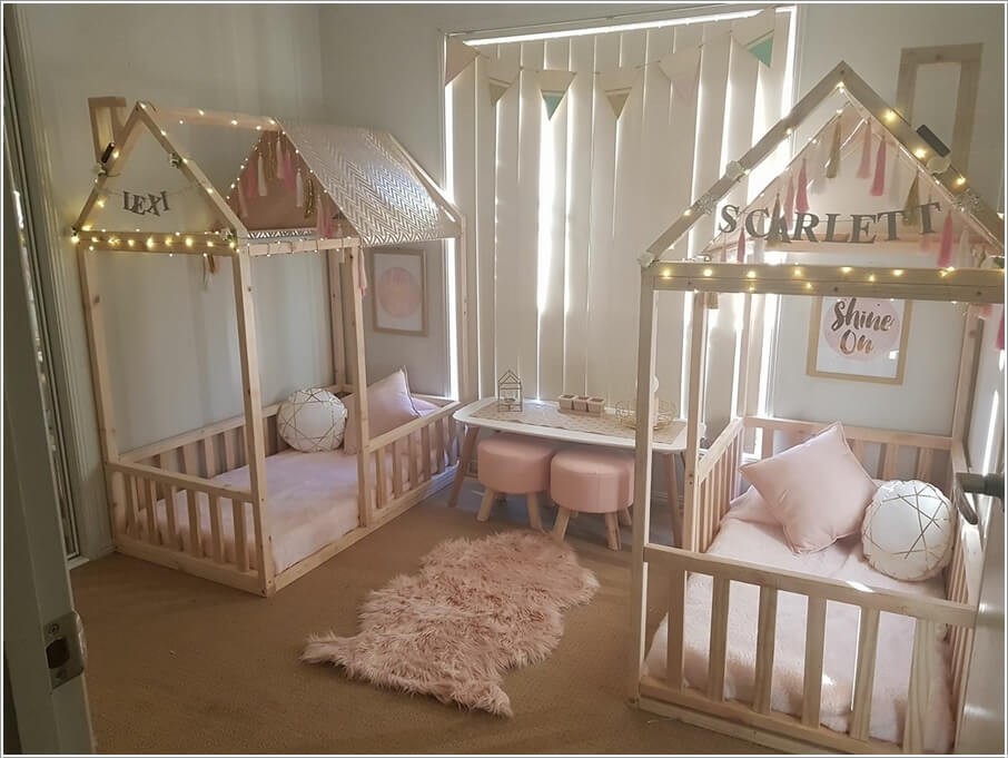 Phòng ngủ công chúa cho 2 bé gái