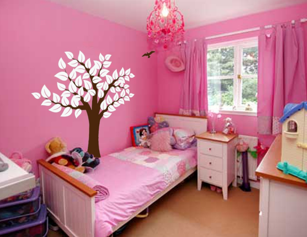 Thiết kế phòng ngủ 15m2 cho bé gái màu hồng