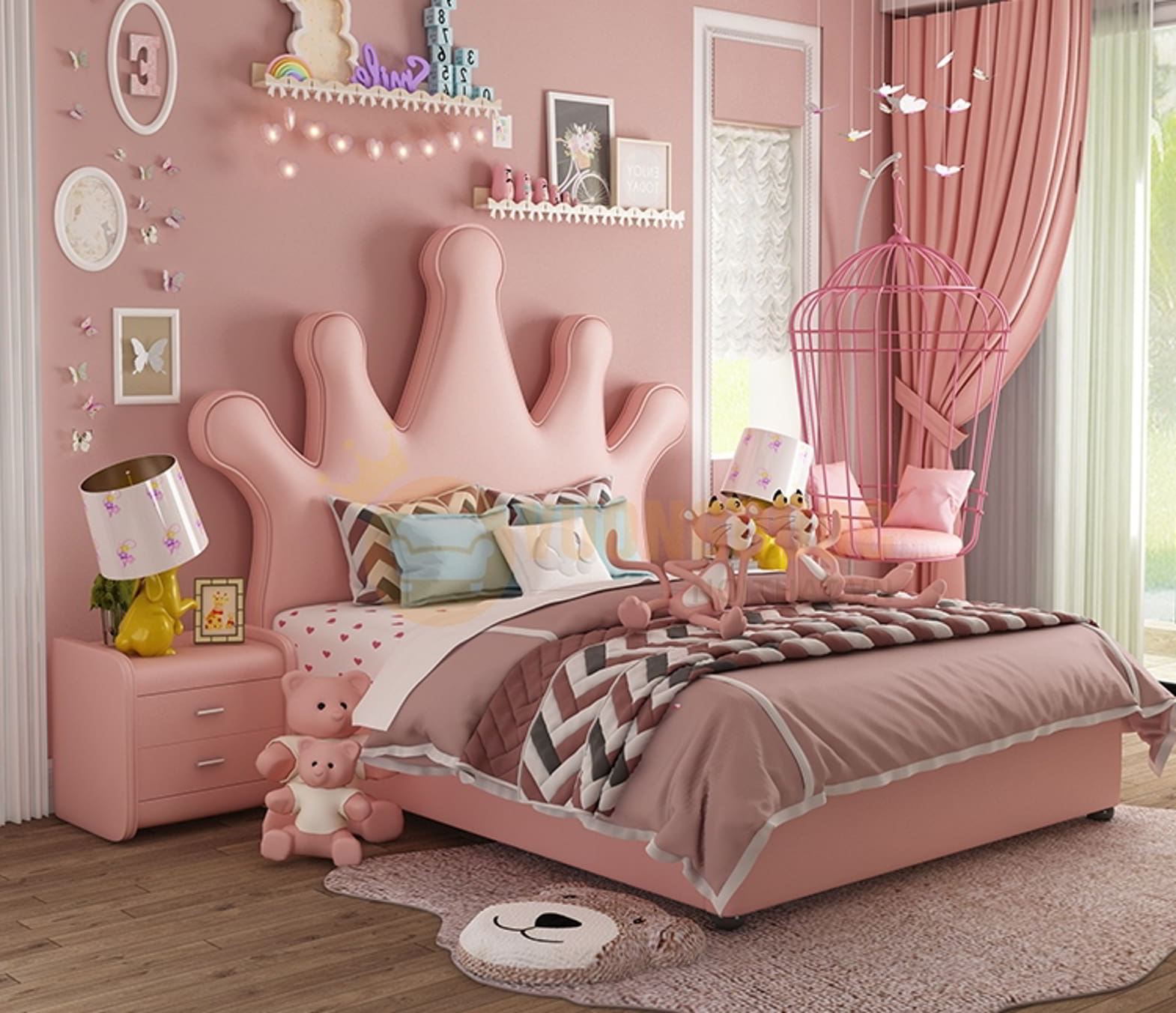 Trang trí phòng ngủ con gái dễ thương