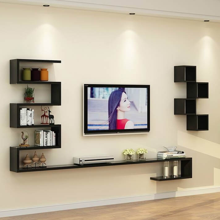 Những mẫu kệ tivi hiện đại đẹp kiểu dáng treo tường 