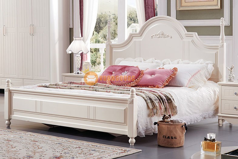 Mẫu giường gỗ đẹp nhất 2022 phong cách công chúa
