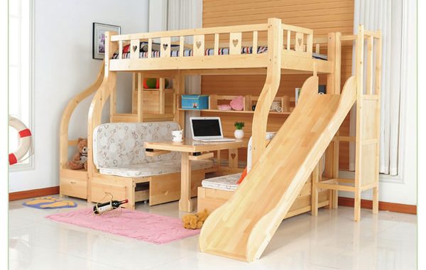 Gợi ý 6 mẫu giường tầng gỗ có cầu trượt cho bé yêu cực xịn sò