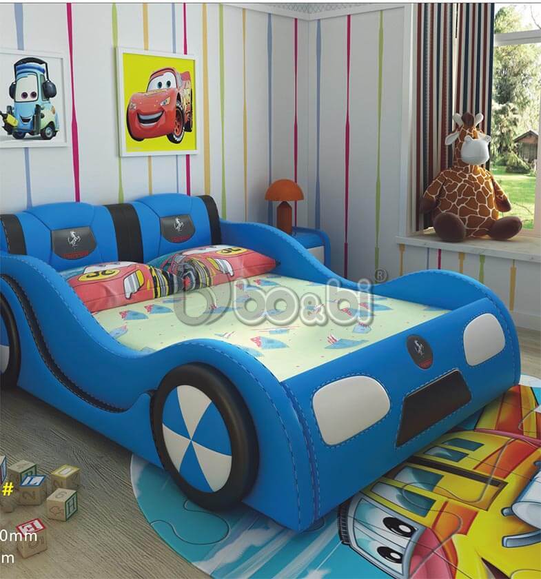 Giường ô tô cho bé trai ngộ nghĩnh theo phim hoạt hình 