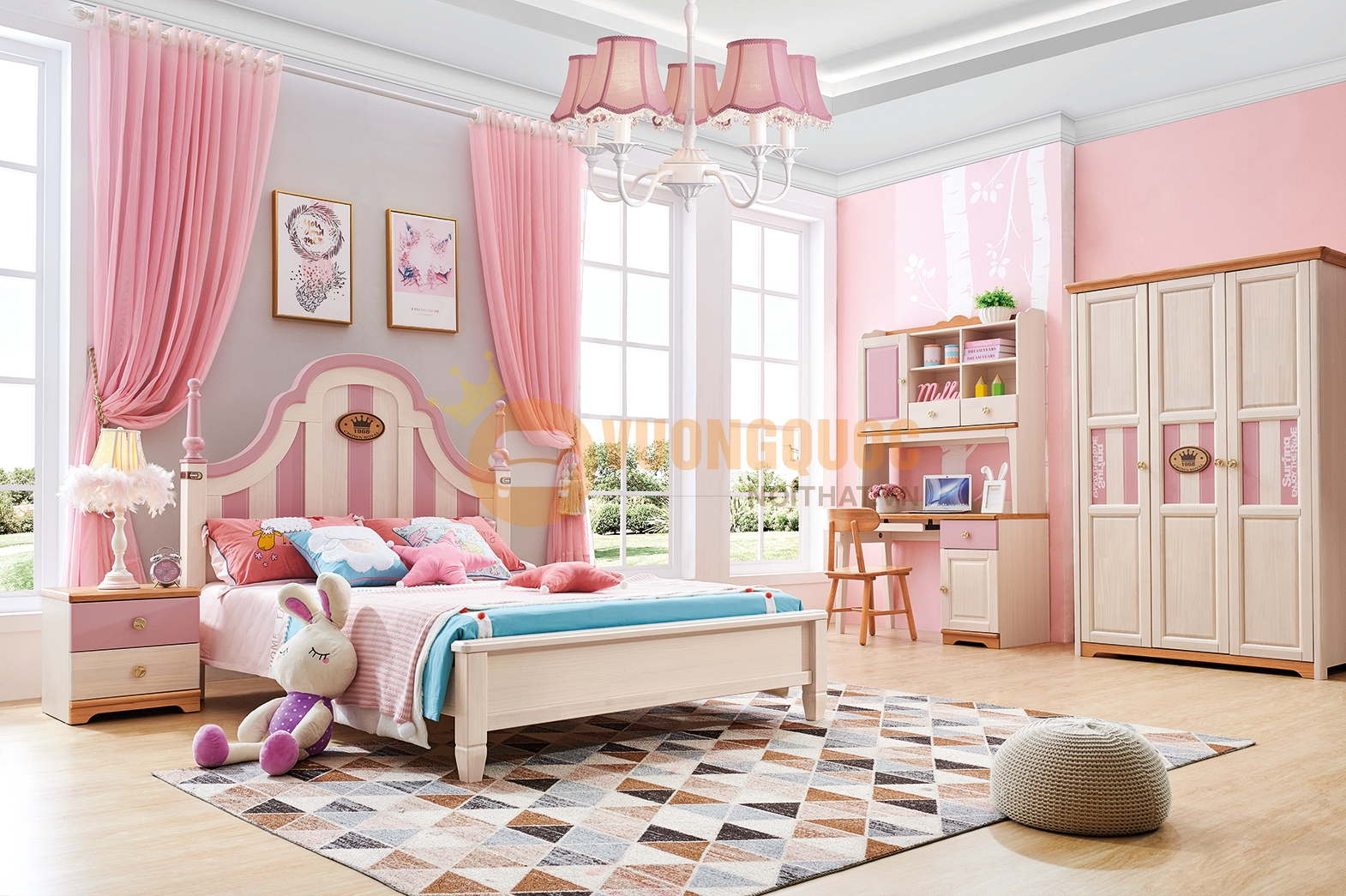 màu pastel cho thiết kế phòng ngủ cao cấp 